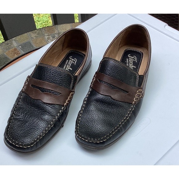 Florsheim mens brown Black sz 8.5. Driving Shoes Loafers Slip On  Casual Moc - Picture 4 of 9